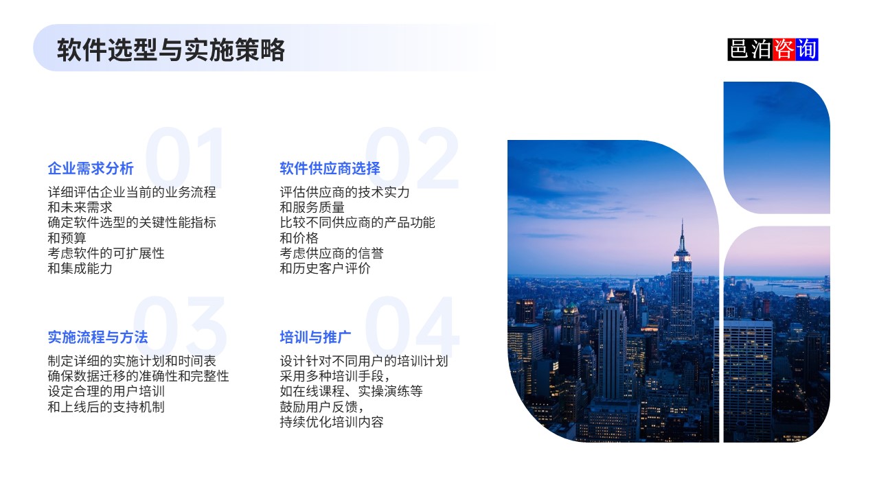 邑泊數(shù)字化智能化技術(shù)企業(yè)管理軟件復(fù)雜度與成本估算軟件選型與實(shí)施策略