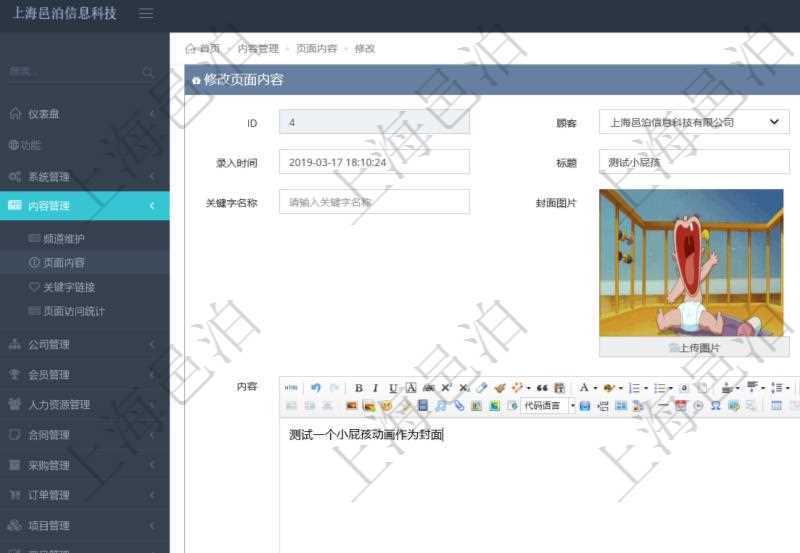 項目管理軟件可以通過在內(nèi)容管理修改發(fā)布頁面來更新項目管理系統(tǒng)門戶網(wǎng)站信息。除了可以編輯修改常規(guī)信息外，比如：標(biāo)題、頁面標(biāo)題、關(guān)鍵字名稱、封面圖片、跳轉(zhuǎn)鏈接、摘要、頁面類型，還可以通過HTML富文本編輯器編輯修改多媒體格式內(nèi)容，除了可以包括圖表還可以插入圖片、視頻及音頻。