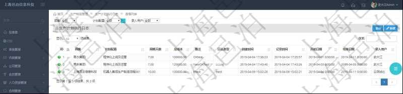 在項(xiàng)目管理軟件MES生產(chǎn)制造管理系統(tǒng)中查詢生產(chǎn)計(jì)劃執(zhí)行日志列表返回計(jì)劃配置、周期天數(shù)、總成本、備注、日志類型、創(chuàng)建時(shí)間、記錄時(shí)間、開(kāi)始日期、結(jié)束日期、錄入用戶。
