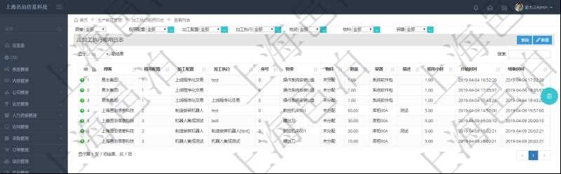 在項(xiàng)目管理軟件MES生產(chǎn)制造管理系統(tǒng)中查詢加工執(zhí)行租用日志返回租用配置、加工配置、加工執(zhí)行、序號(hào)、物資、物料、數(shù)量、容器、描述、租用小時(shí)、開始時(shí)間、結(jié)束時(shí)間。