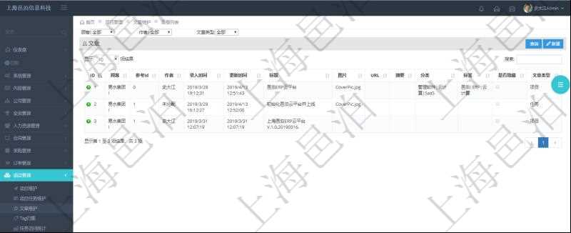 在項(xiàng)目管理軟件里可通過項(xiàng)目管理系統(tǒng)查詢返回文章維護(hù)列表信息，比如：參考ID、作者、錄入時(shí)間、更新時(shí)間、標(biāo)題、封面圖片、跳轉(zhuǎn)URL、摘要、分類、標(biāo)簽、是否隱藏、文章類型等。項(xiàng)目文章提供了一種wiki模式的知識(shí)庫，用戶可以簡單快速的建立文章之間的引用鏈接。