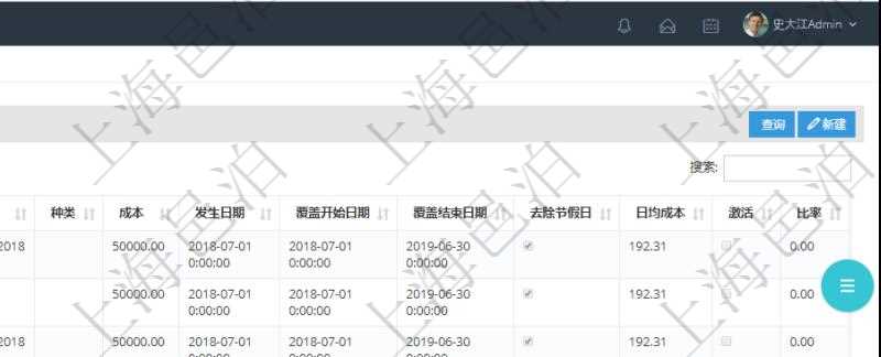 在項目管理軟件銷售報價管理系統(tǒng)查詢成本維護(hù)信息時返回：父成本、序號、成本編號、成本名稱、成本描述、種類、成本金額、發(fā)生日期、覆蓋開始日期、覆蓋結(jié)束日期、是否去除節(jié)假日、日均成本、激活狀態(tài)、激活比率等。