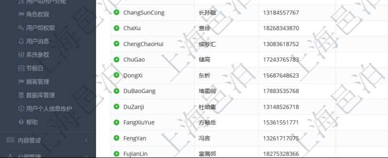 用戶管理查詢可以查到項(xiàng)目管理軟件中的用戶信息列表，包括：用戶登錄代碼、名稱、手機(jī)、電話、郵箱、創(chuàng)建日期、激活狀態(tài)等?？梢詫?duì)用戶進(jìn)行修改、查看、鎖定、解鎖、重置密碼和刪除等操作。