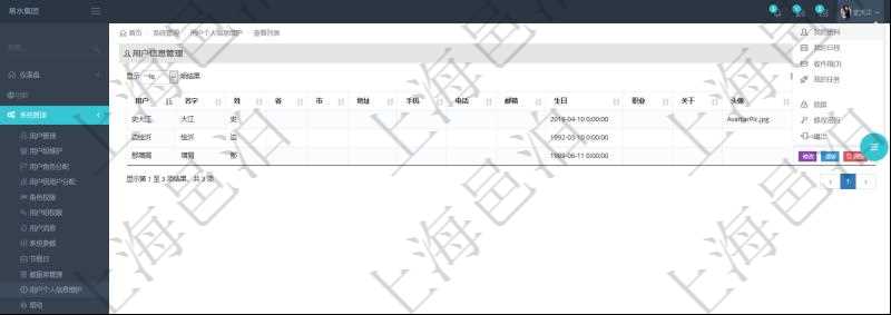 系統(tǒng)管理員可以查詢項目管理軟件中用戶的個人信息，比如：用戶名稱、姓名、省市、地址、手機、電話、郵箱、生日、職業(yè)、關(guān)于、頭像等。