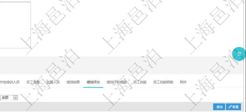 項目管理軟件人力資源管理模塊員工基本信息資料明細(xì)查詢還可以關(guān)聯(lián)查詢更多相關(guān)資料，比如績效評分：單位、部門、期間、人力資源類型、人力團(tuán)隊資源、版本、績效項目、一級分類權(quán)重、二級分類權(quán)重、三級分類權(quán)重、績效項目權(quán)重、更新時間等。